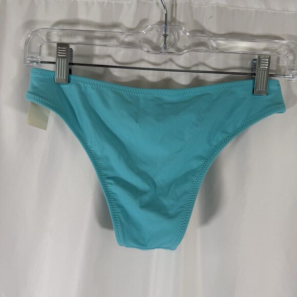New Aerie Swim Bottom Women's XS Solid Blue Pull On Cheeky Stretchy - Picture 7 of 7